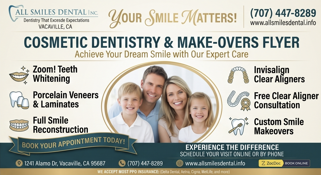  Invisalign Clear Aligners Vacaville, CA | All Smiles Dental (707) 447-8289 
