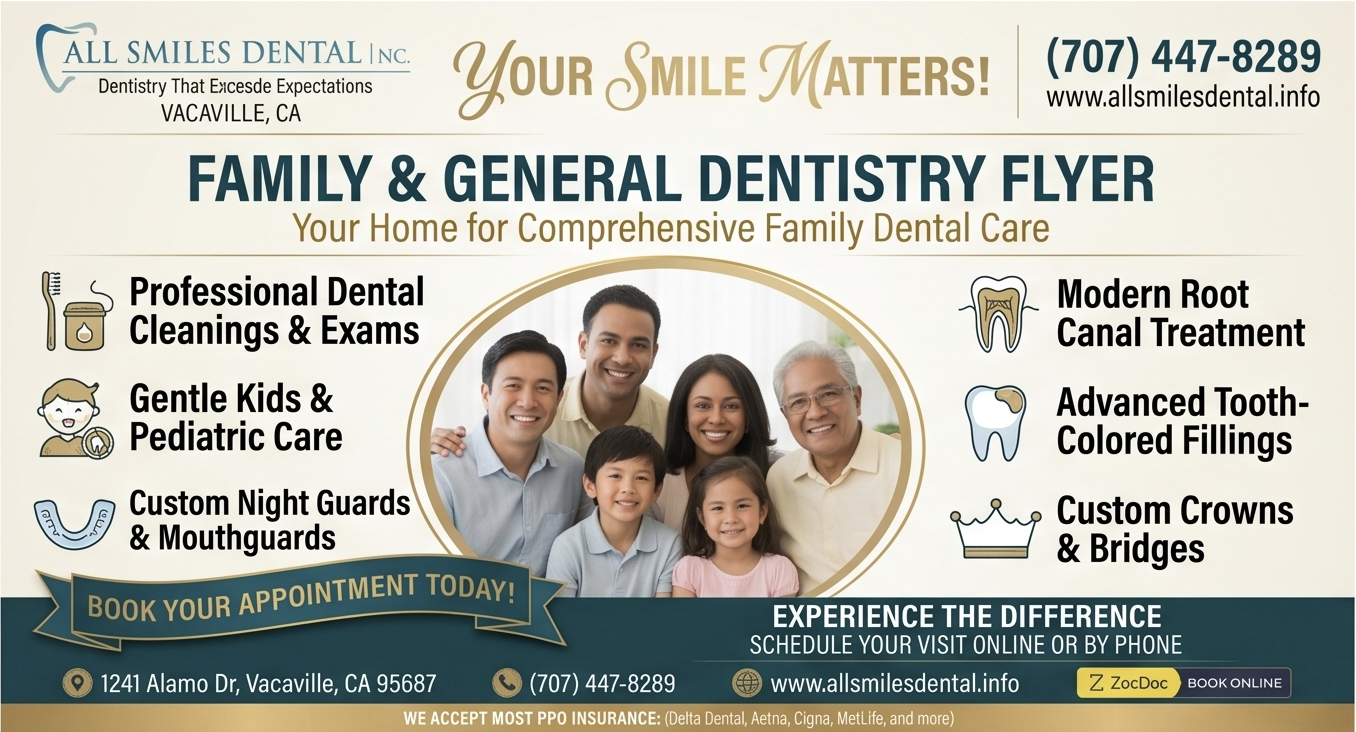  General Dentistry & Root Canals Vacaville | All Smiles Dental (707) 447-8289 